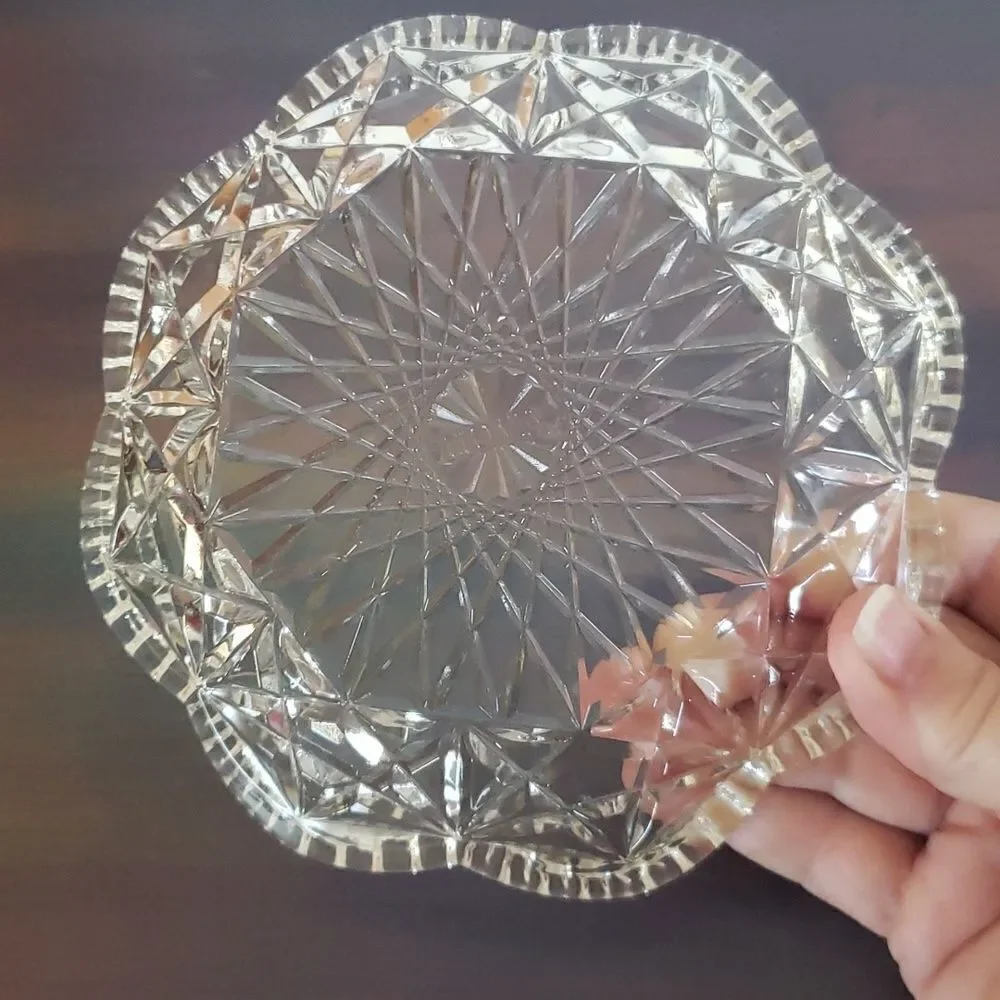 Gorgeous Vintage Avon Fostoria Crystal Covered Dome Butter Dish